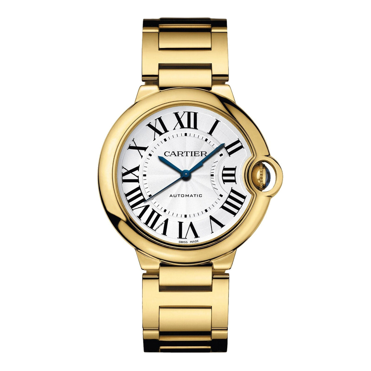 Ballon Bleu de Cartier 36 Watch - 36mm, 18K Yellow Gold, Silver Dial